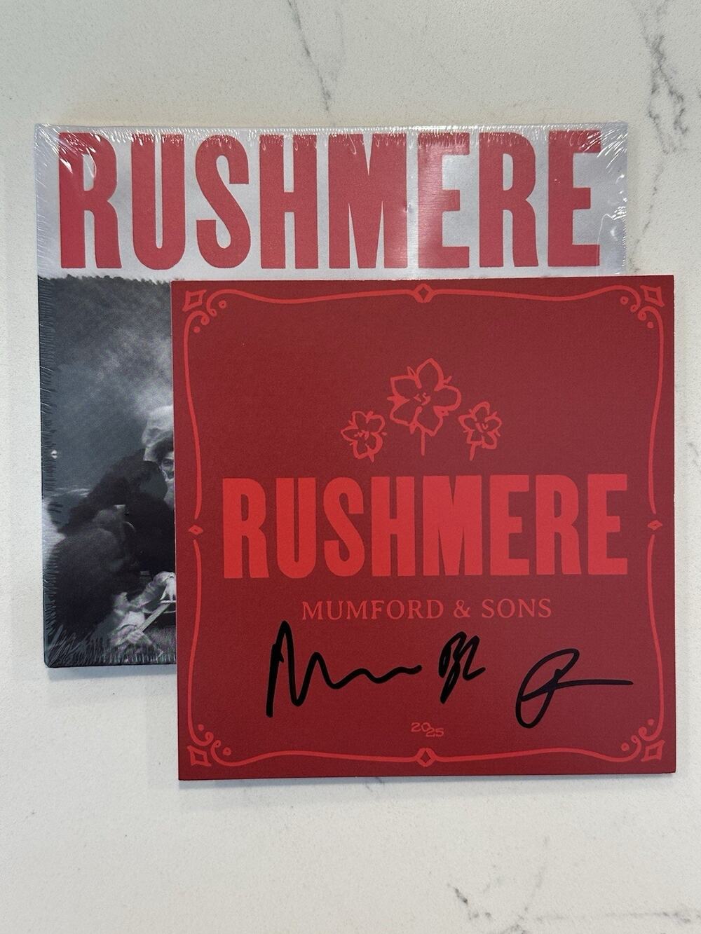Mumford and Sons SIGNED RUSHMERE CD W/AUTOGRAPHED INSERT NEW #3